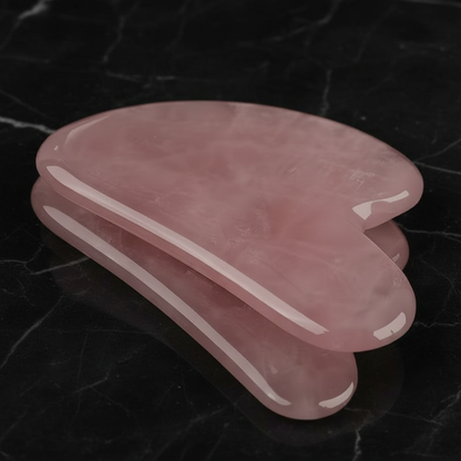 Natural Rose Quartz Heart-shaped Massage Tool