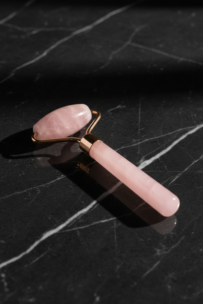 Natural Rose Quartz Mini Facial Massage Roller
